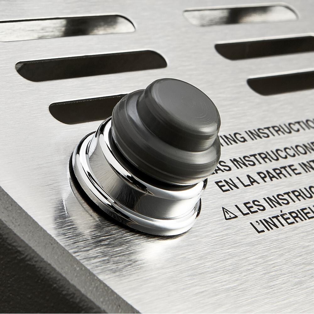 Weber Summit Grill Center Freestanding Propane Gas Grill - Stainless Steel - Control Knob Lighting Switch Close-Up thumbnail