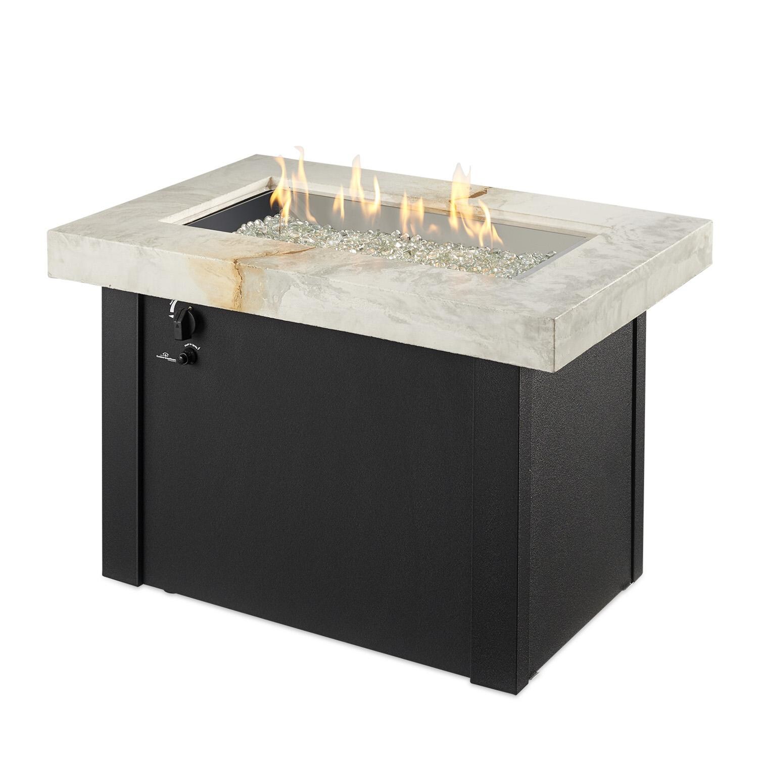The Outdoor GreatRoom Company Providence Rectangular Gas Fire Pit Table - Flame thumbnail