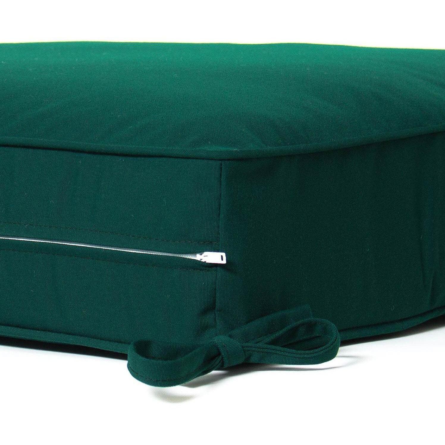 Small Replacement Ottoman Cushion With Piping - Zipper and Tie Detail thumbnail