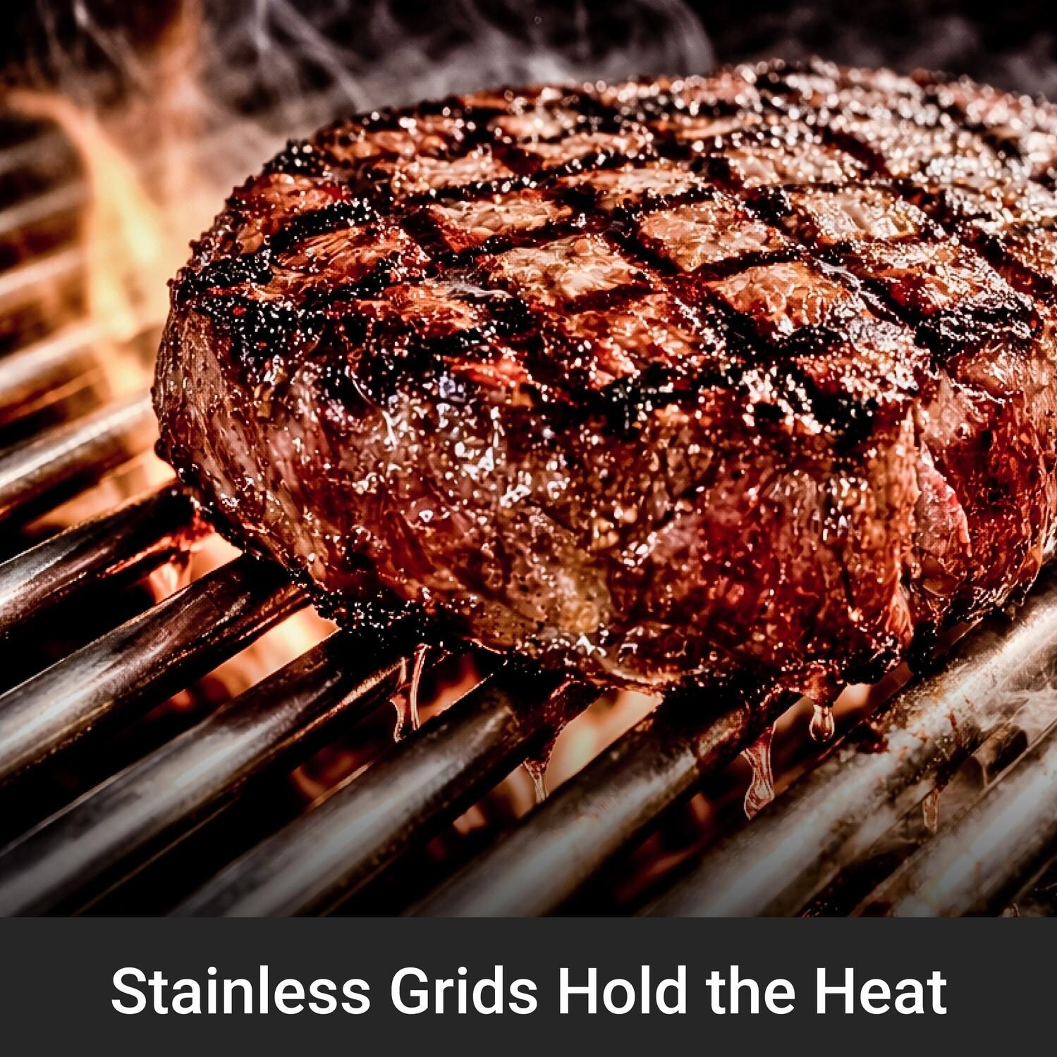 Broil King 689244 Regal Q 690 Pro IR Propane Grill - Stainless Grids Hold the Heat - Detail thumbnail
