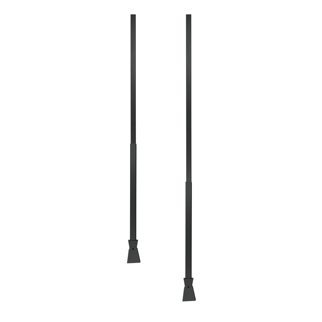 Infratech 13 1246BL Drop Pole Mount Assembly (Assembly Only - Heater Not Included) - Black - Adjustable Pole Length thumbnail