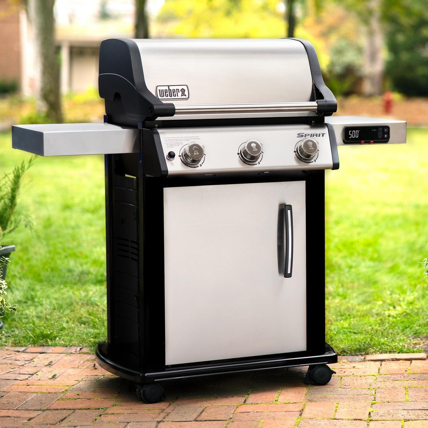 Weber Spirit 46502401 SX-315 Freestanding Propane Gas Smart Grill - Stainless Steel - Lifestyle thumbnail
