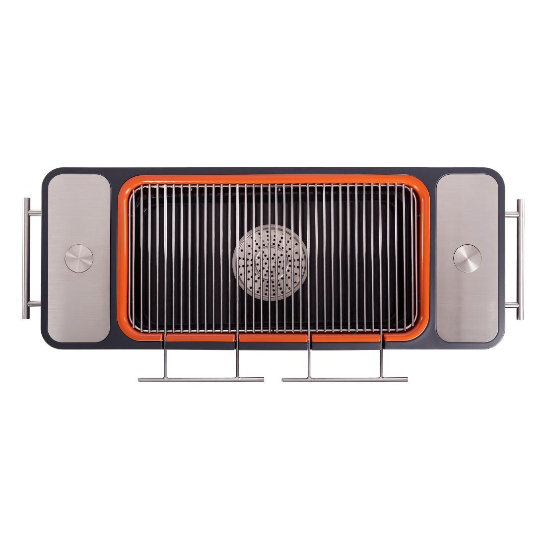 Everdure By Heston HUB 54-Inch Charcoal Grill With Rotisserie & Electronic Ignition - HBCE2BUS - Top View With Grill thumbnail