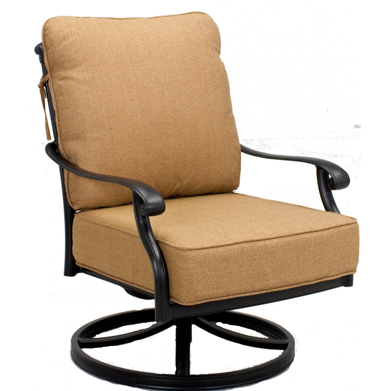 Darlee 201656-3PC-60RQ Madison Cast Aluminum Swivel Rocker Club Chair W/ Sesame Polyester Cushions thumbnail