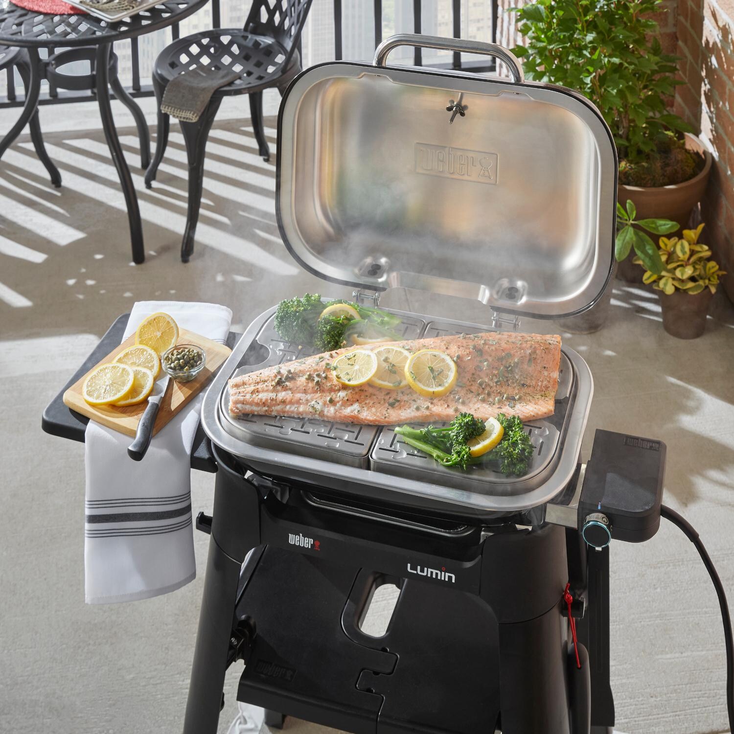 Weber 6613 Stainless Steel Versatility Kit For Lumin Compact Electric Grills - Steaming Fish thumbnail