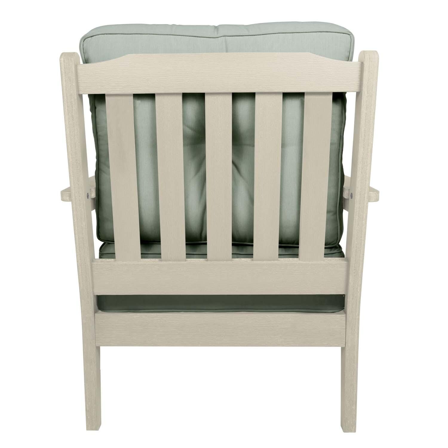 Blushing Bay 3 Pc Recycled Plastic Seating Set in Canvas Seasalt/Whitewash by Lakeview Outdoor Designs - Chair Back View - White Background thumbnail
