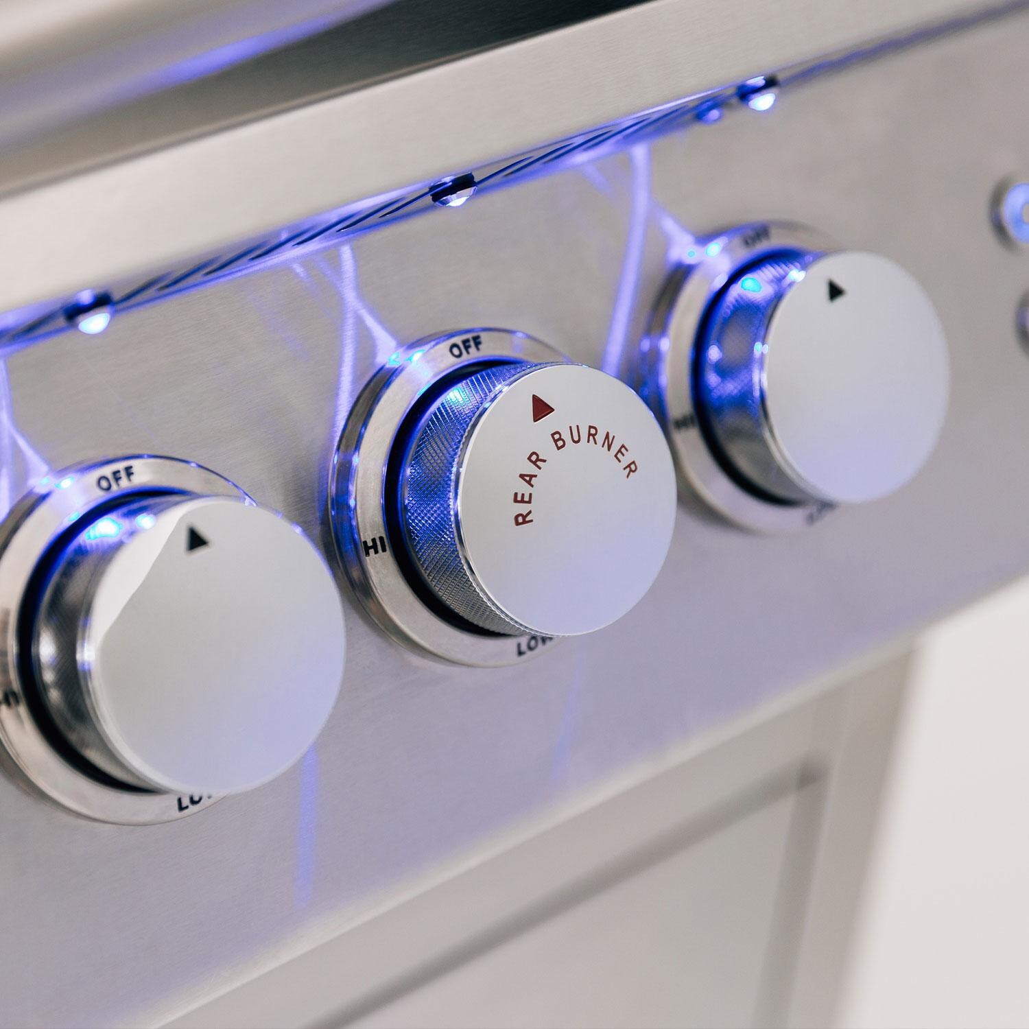 Summerset SZRPRO40 Sizzler Pro 40-in 5 Burner Built-In Natural Gas Grill w/ Rear Infrared Burner - Knob for Rear Burner - Detail thumbnail