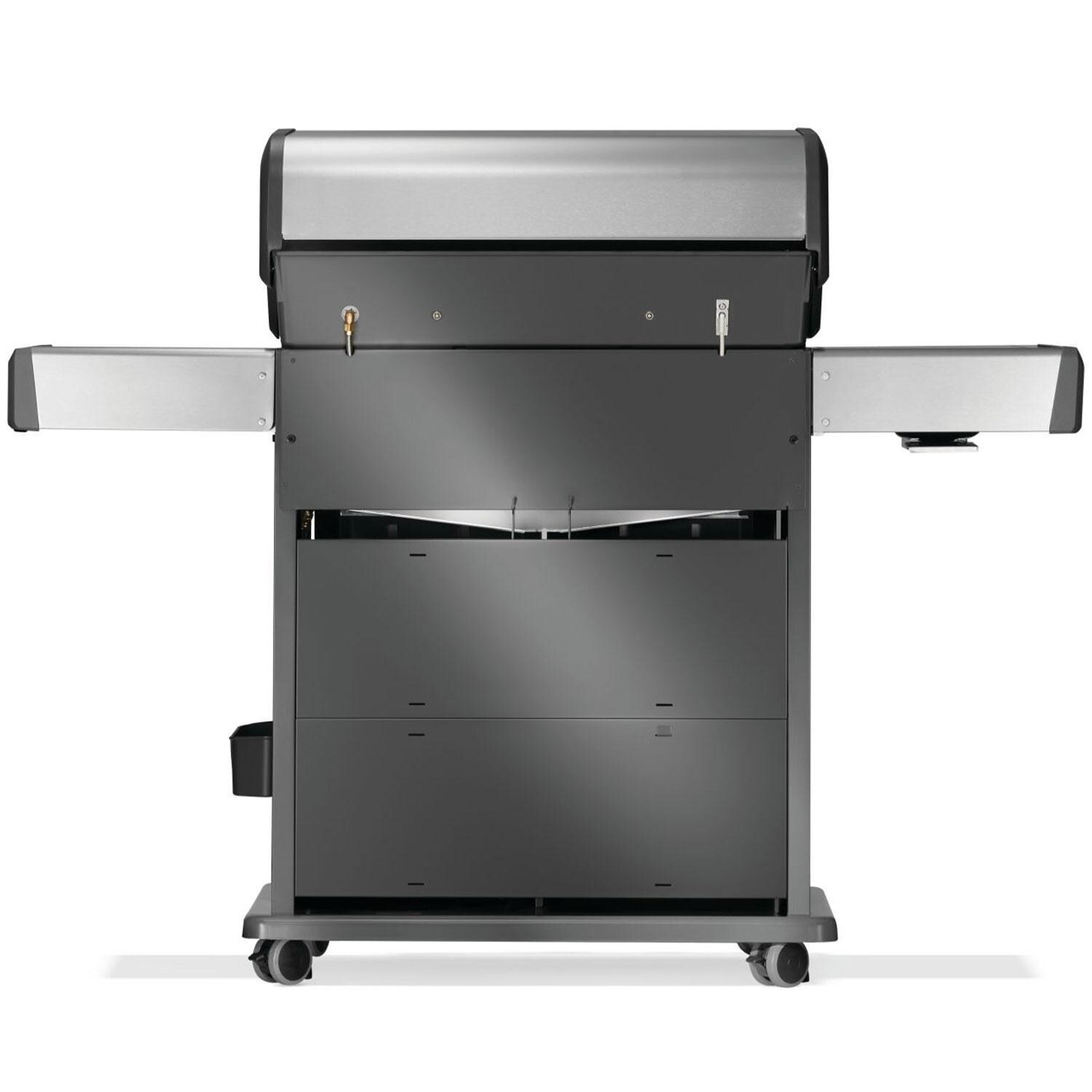 Napoleon RPS525RSIBNSS-2 Rogue PRO-S 525 Natural Gas Grill w/ Infrared Side & Rear Burner - Stainless Steel - Rear View - White Background thumbnail