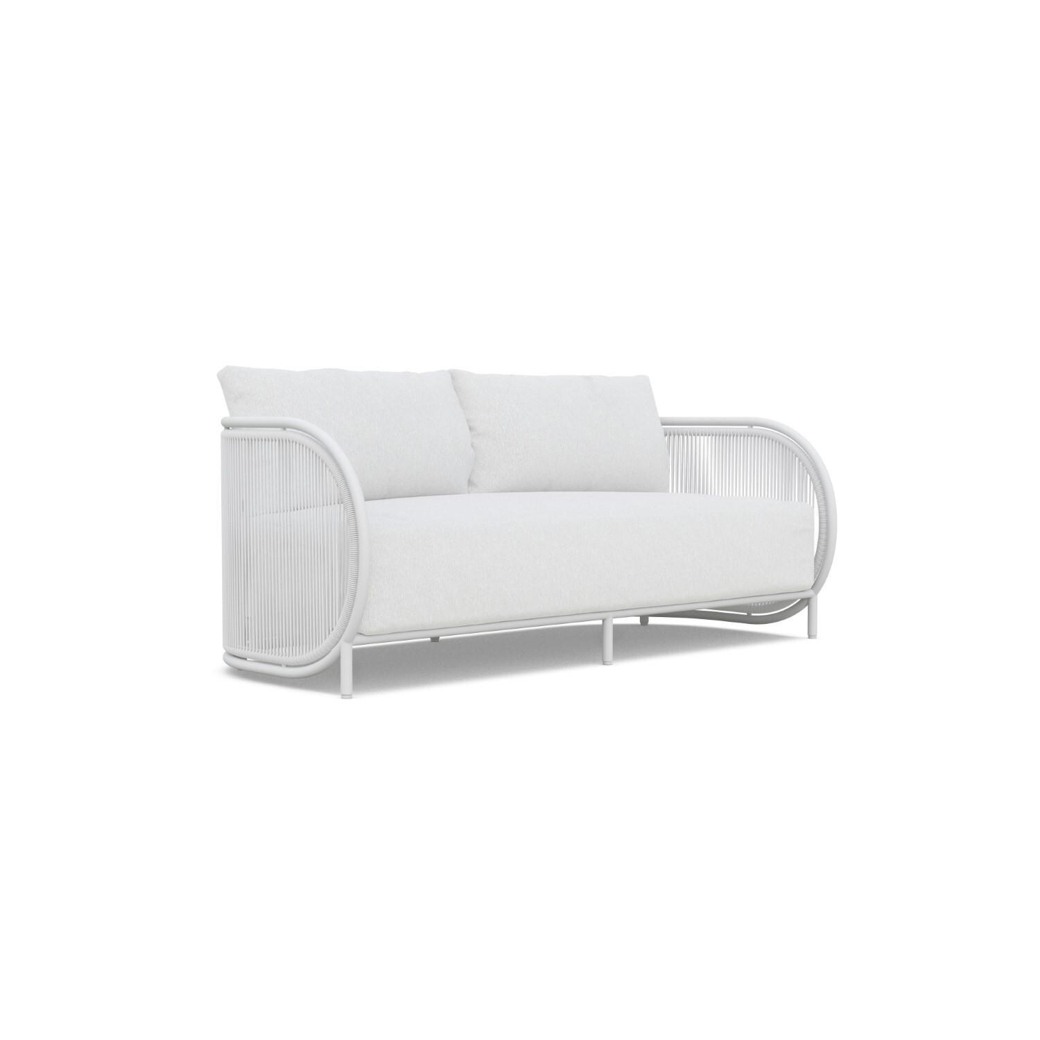 Azzurro Living Kamari Woven Rope Sofa in White Mist/Cloud - Angled - White Background thumbnail