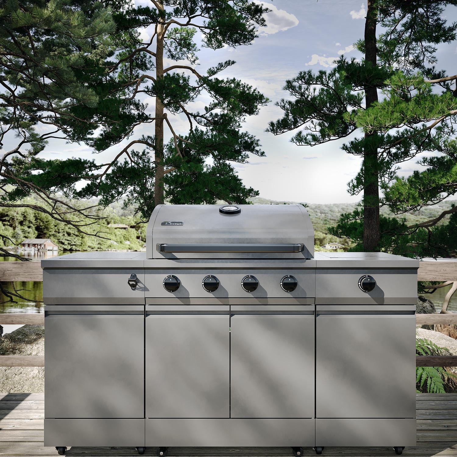 TYTUS Fresno Series Gunmetal Gray Island Propane Grill TDT0210101