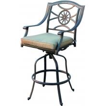 Darlee Ten Star Cast Aluminum Patio Swivel Bar Stool image