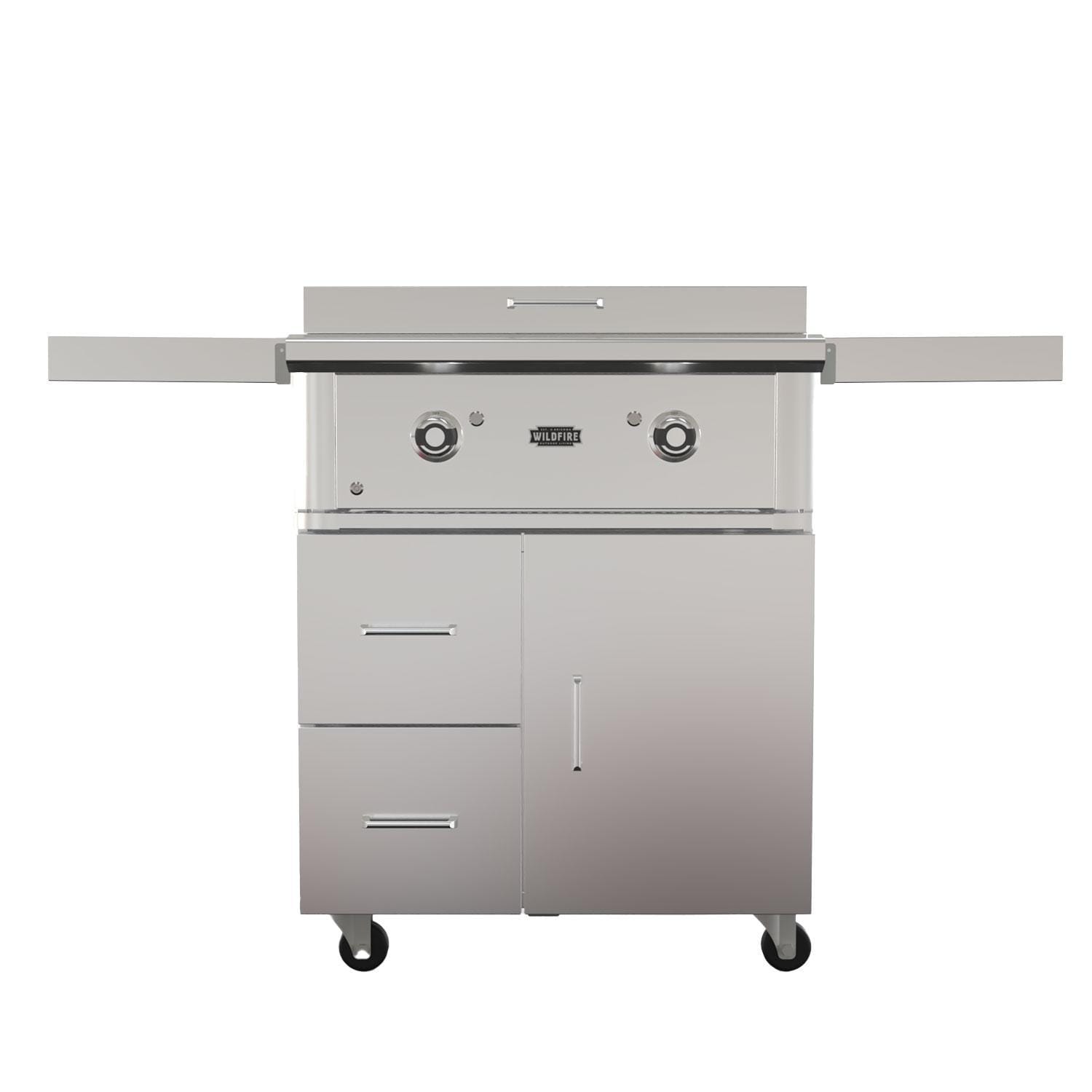 Wildfire Outdoor Living Wildfire Ranch Pro 30-in 2 Burner Propane Griddle - 304 SS - WFPRO30GRD-SS-LP + WFCART30GRD-SS