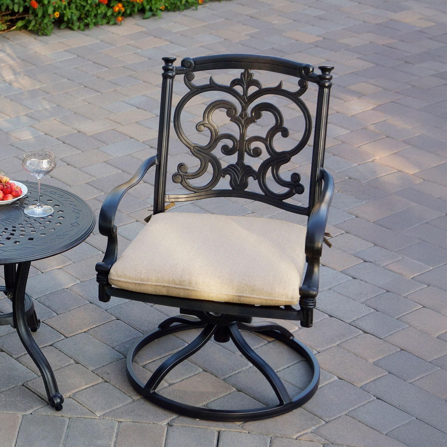 Darlee B/201010-3 / CUSHION Santa Barbara Patio Swivel Rocker Dining Chair - Lifestyle thumbnail