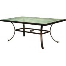 Darlee Classic 72 X 42 Inch Cast Aluminum Patio Dining Table With Glass Top image