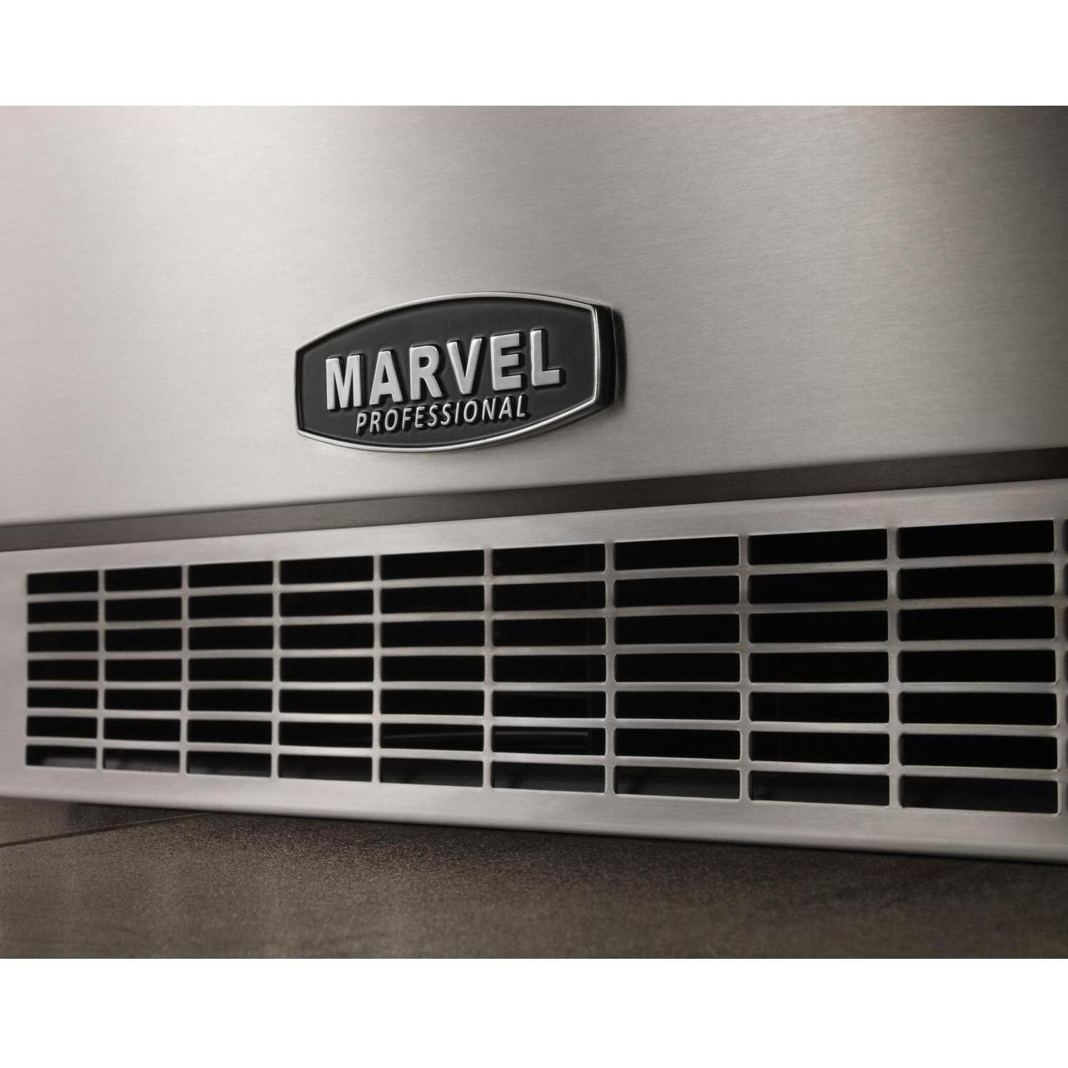 Marvel Professional 34 Lb. Built-In Left Hinge Ice Maker With Pump - Stainless Steel - MPRO30IMT - Toe-Kick thumbnail
