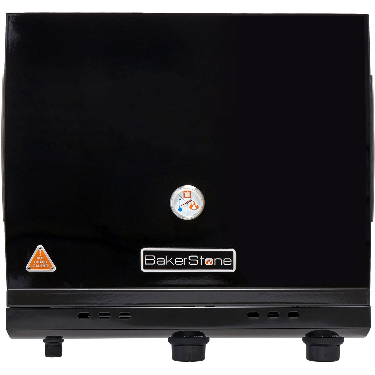 BakerStone 16-Inch Portable Propane Gas Grill With Pizza Oven Box & Cart - Pizza Oven Box Overhead View thumbnail