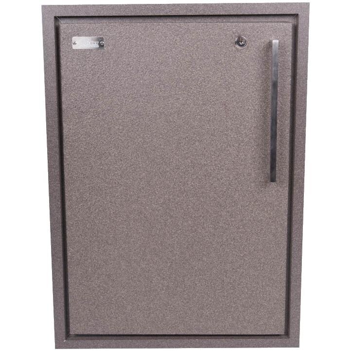 Sunset Bay Outdoor 17-Inch Powder Coated Aluminum Left-Hinge Single Door Enclosed Cabinet - Brown Speckle - SDLH-FS