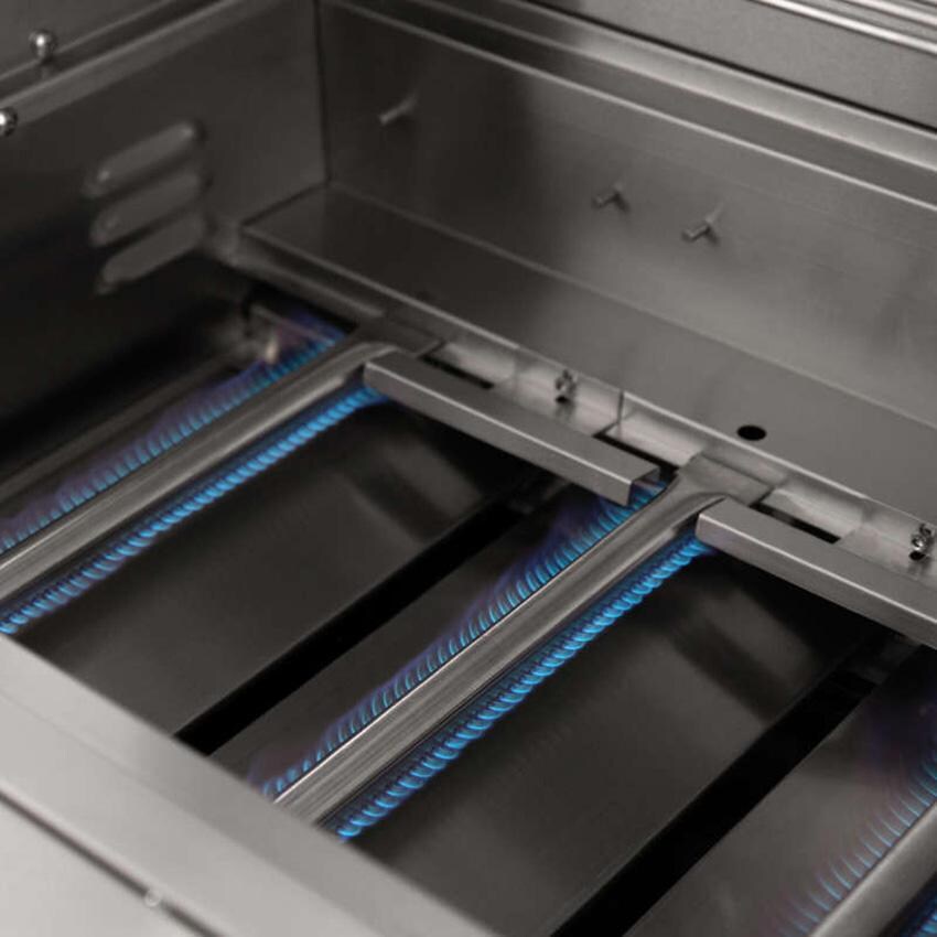 Summerset SIZ40-NG Sizzler 40-Inch 5-Burner Natural Gas Grill W/ Rear Infrared Burner - Burners Lit thumbnail