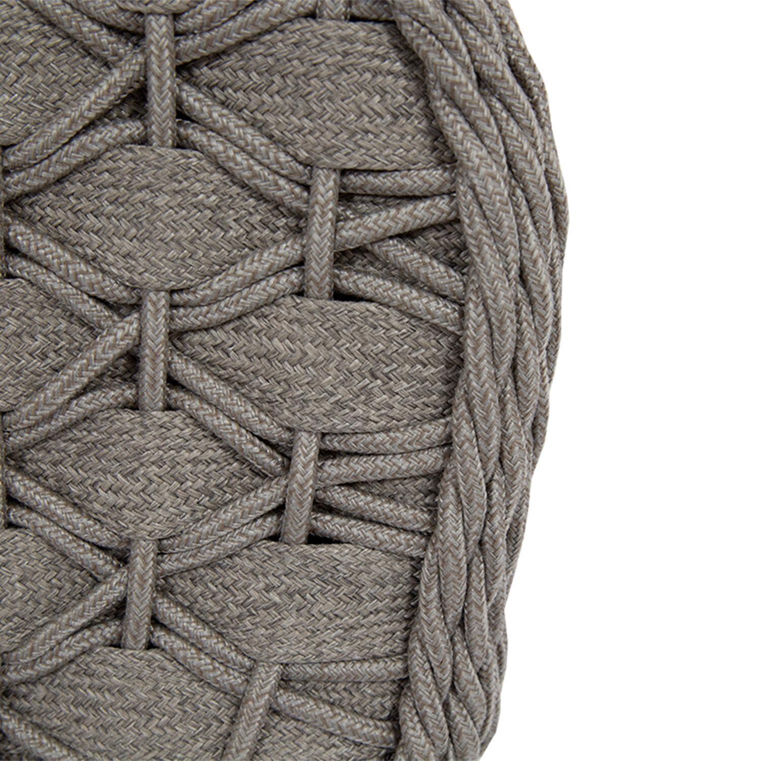 Marbella Marbella Rope & Aluminum Dining Chair in Echo Midnight w/ No Welt by Sunset West - Marbella Rope - Close Up View - Detail thumbnail