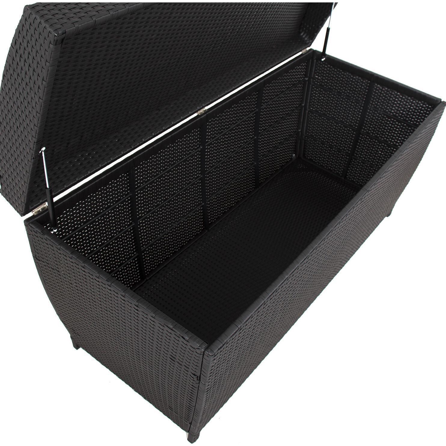 Extra-Large Resin Wicker Outdoor Storage Chest - 67 X 28 - Espresso By Lakeview Outdoor Designs - Interior View thumbnail