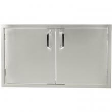 BBQGuys Kingston Series 42-Inch Stainless Steel Enclosed Cabinet Storage With Drawers