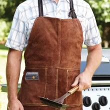 Leather BBQ Apron - Brown