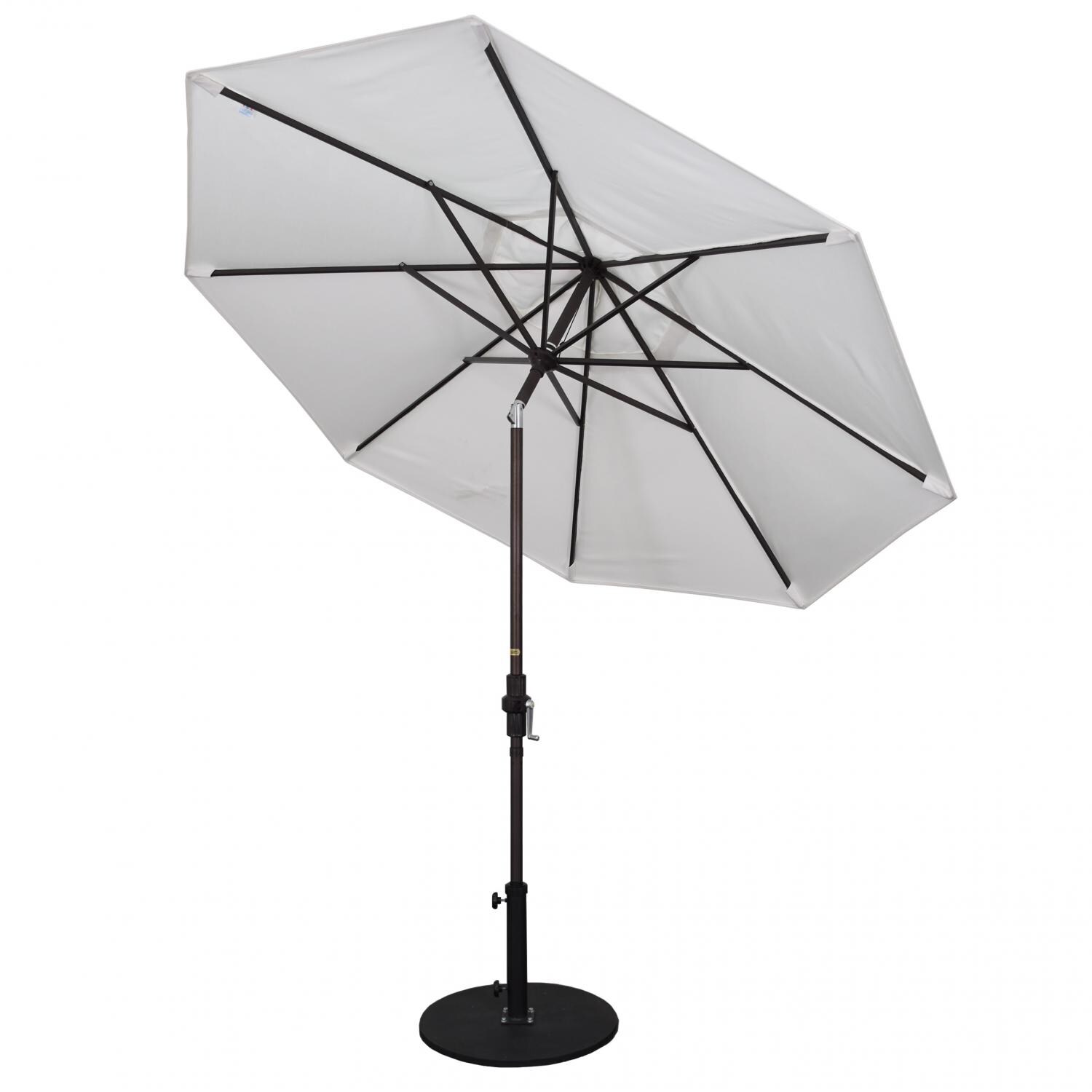 California Umbrella Golden State Series 9 Ft Octagonal Aluminum Collar Tilt Patio Umbrella W/ Crank Lift - Tilted thumbnail