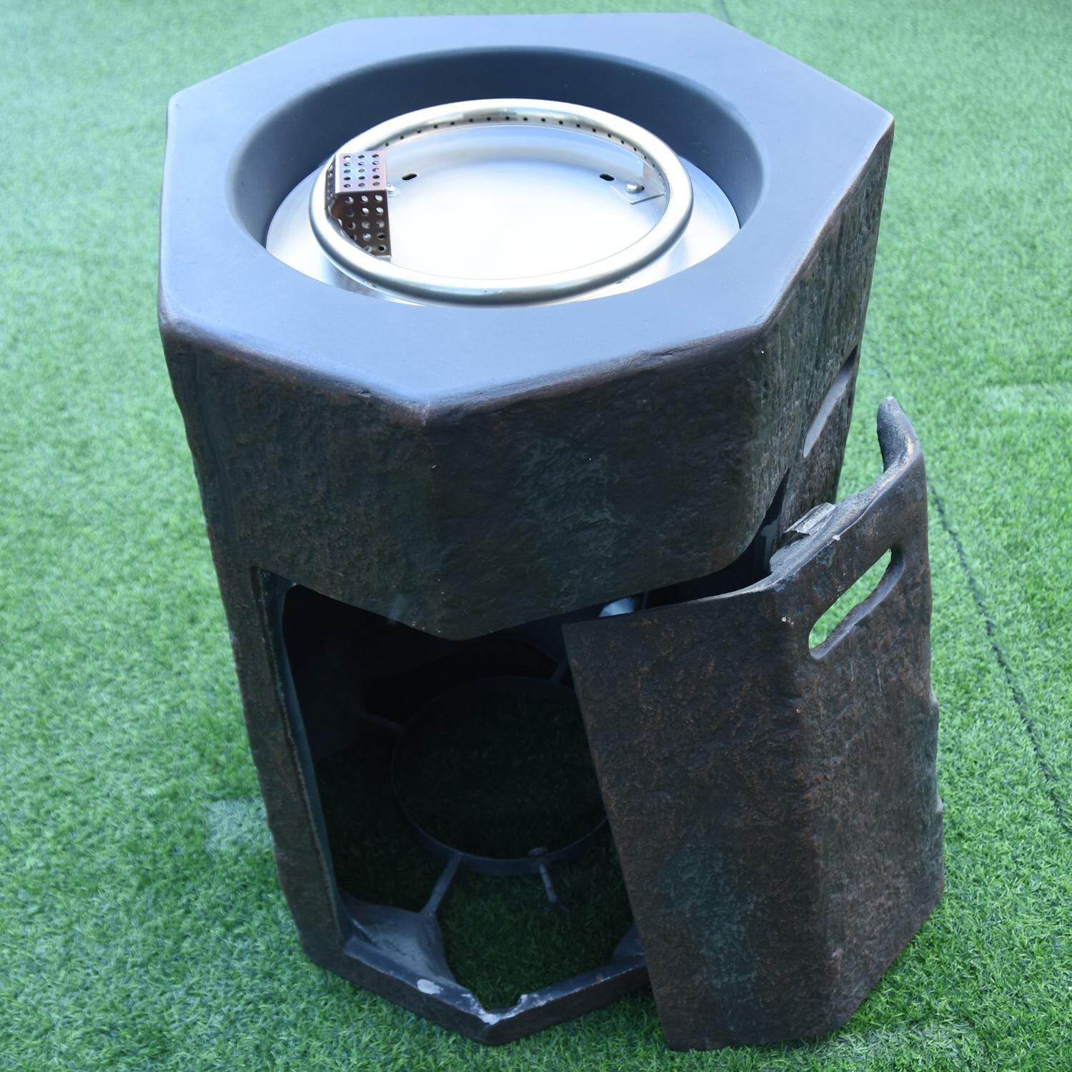 Elementi OFG601-LP Modeno Basalt 20-Inch Propane Fire Column - Tank Storage Space thumbnail