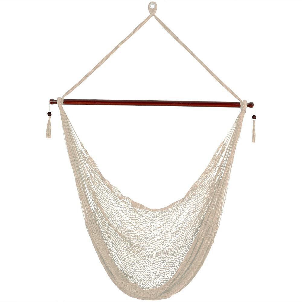 Ultimate Patio Extra Large Hanging Cabo Hammock Chair - Cream thumbnail