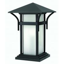 Hinkley Lighting Harbor One Light 17-Inch Outdoor Pier Mount - Satin Black - 2576SK