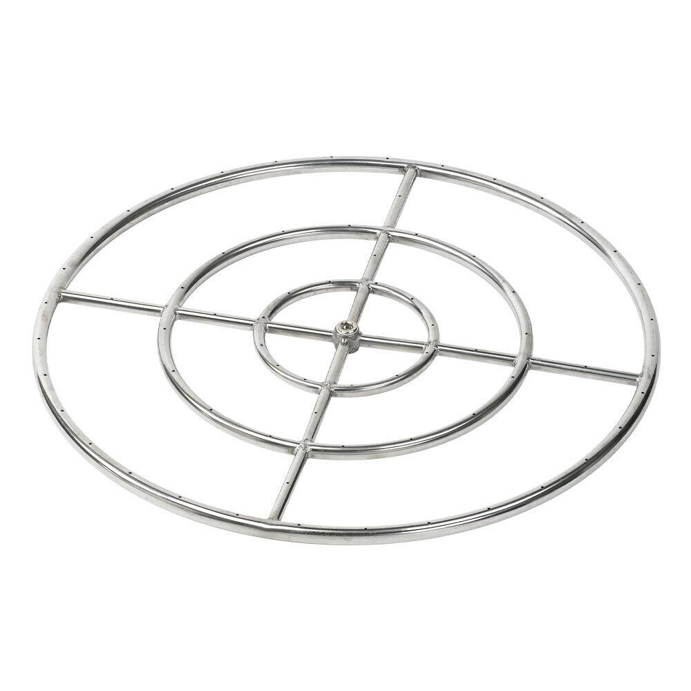 BBQGuys Signature SS-FR-30 30-Inch Stainless Steel Triple-Ring Natural Gas Burner W/ 3/4-Inch Inlet thumbnail