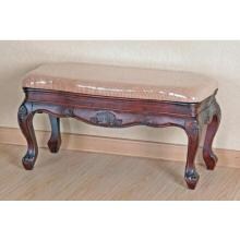 International Caravan Carved Wood Vanity Bench - 3880 image