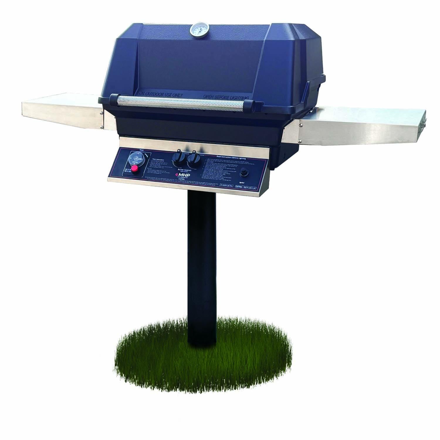 MHP Natural Gas Timer Grill On In-Ground Post - TMRWNK-N + MPP