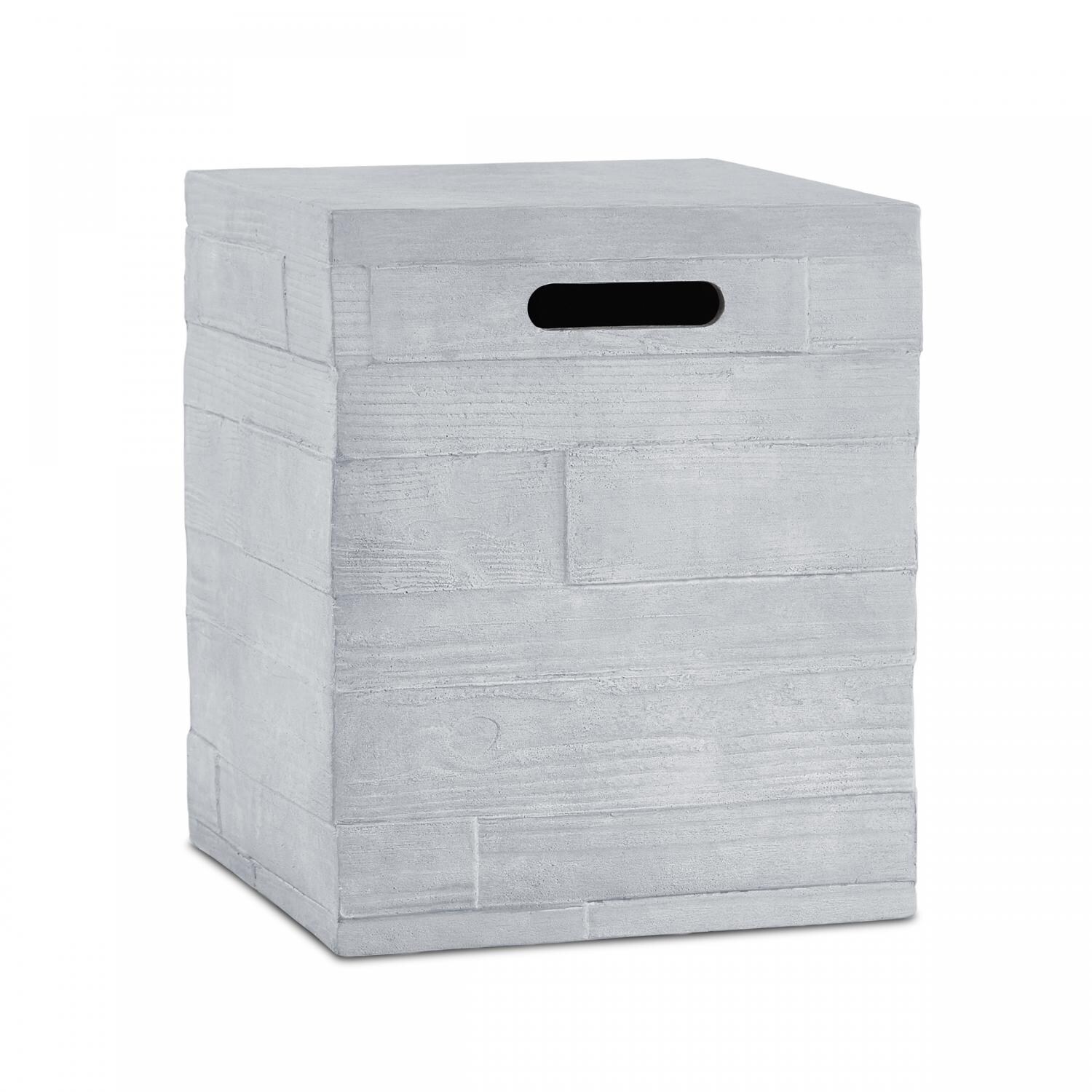 Real Flame Board Form Faux Wood Propane Tank Cover - Gray - Front thumbnail