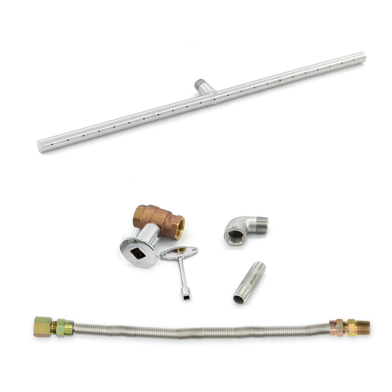 BBQGuys Signature Stainless Steel 24-Inch Natural Gas T-Style Burner W/ Connection Kit image