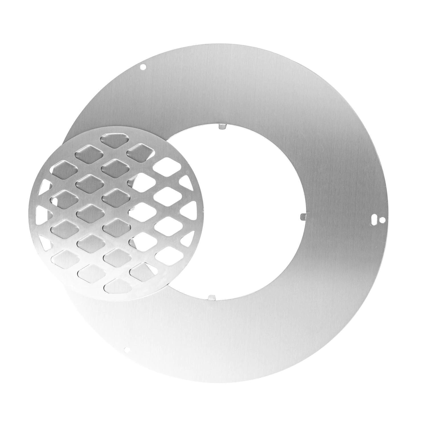 BBQGuys Signature BBQ-KCGG-18-SS Stainless Steel Grill / Griddle Combo For 18-Inch Kamado Grills - Griddle and Grate Separated