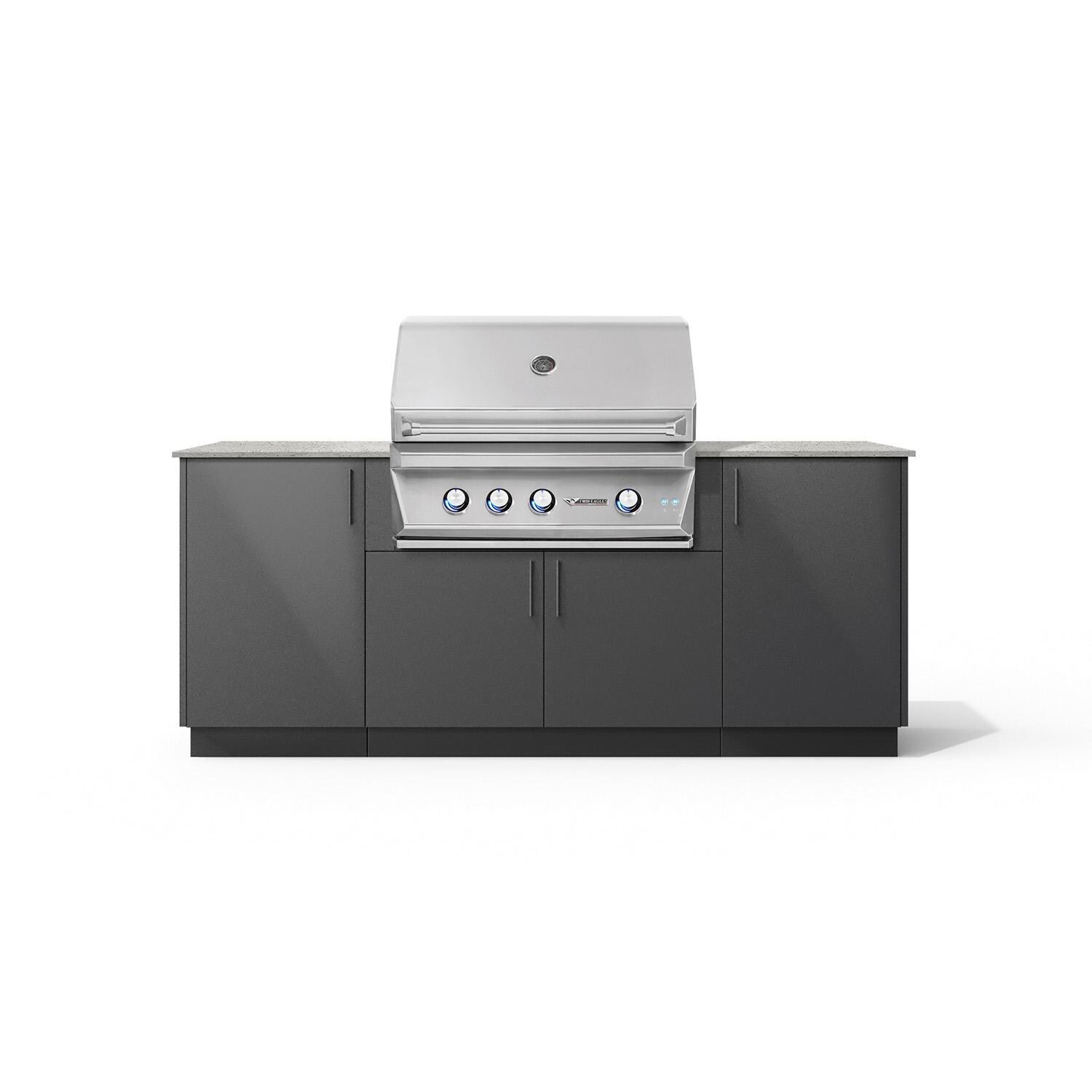 Urban Bonfire B-Sierra-36-TwinEagles-Keon-Anthracite Sierra 36 Outdoor Kitchen w/ Twin Eagles Propane Grill, Keon Countertop & Anthracite Finish thumbnail