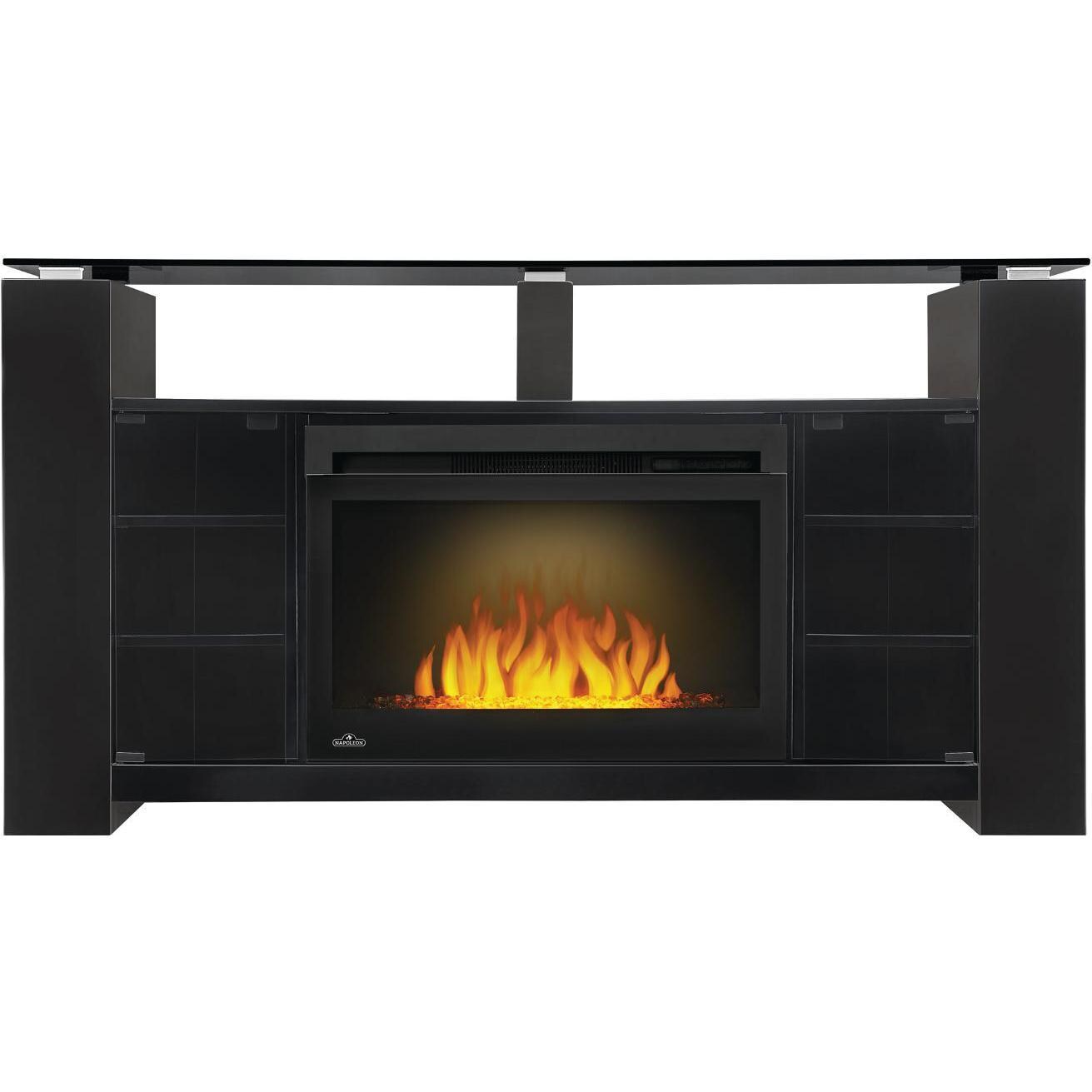Napoleon NEFP27-1015B 60-inch Foley Electric Fireplace Media Console - Glossy Black - Clear LED thumbnail