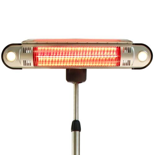 AZ Patio Heaters 1500W Electric Infrared Patio Heater - 120V With LED  Lights, Adjustable Pole And Tilt Head - Stainless Steel - ZHQ1537 : BBQGuys