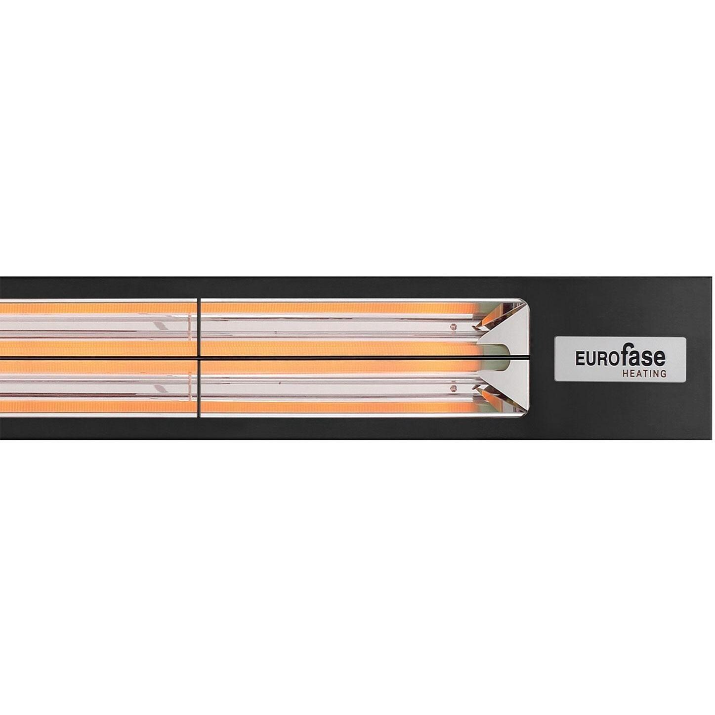 Eurofase LP30480B 3000 Watt Low Profile Electric Marine Grade 480V Infrared Single Element Heater - On - Close Up View - White Background thumbnail