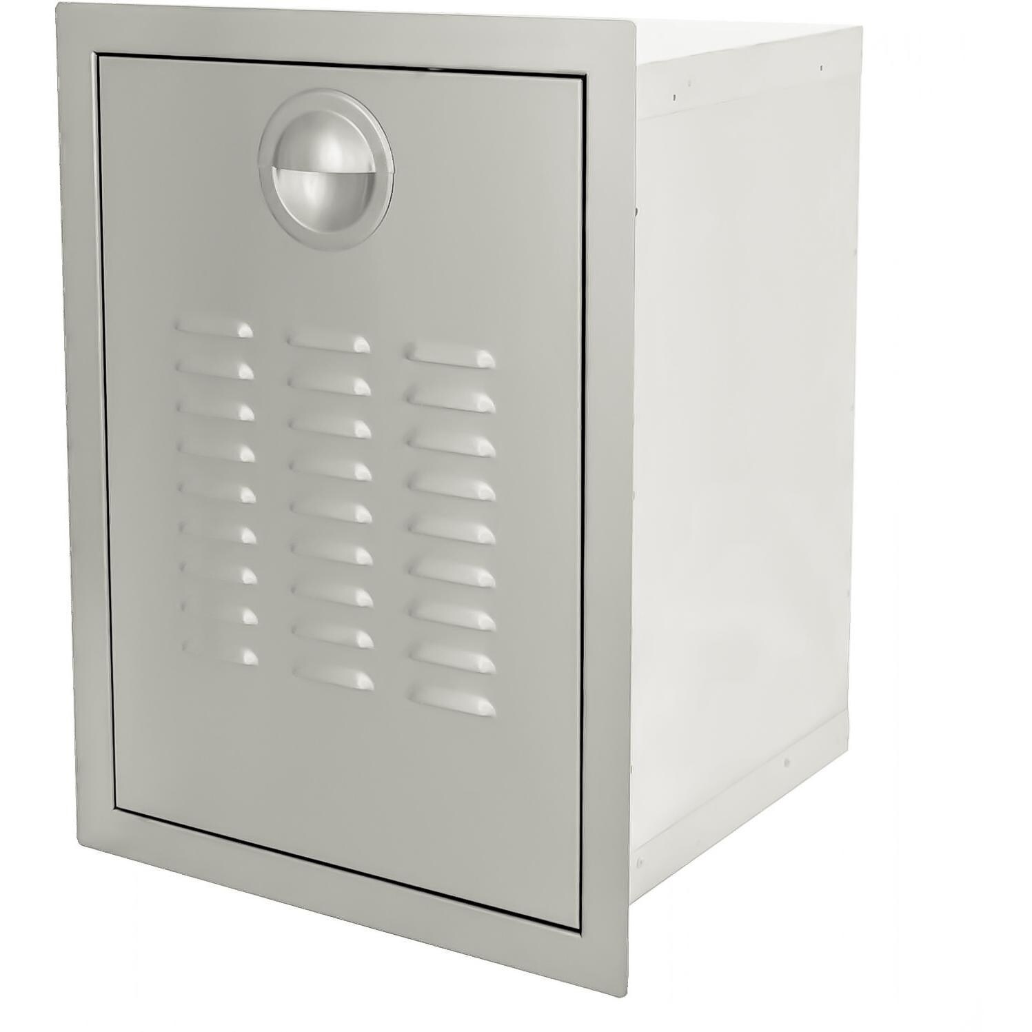 BBQGuys.com Portofino Series Roll Out Propane Tank Storage Bin - Side View thumbnail