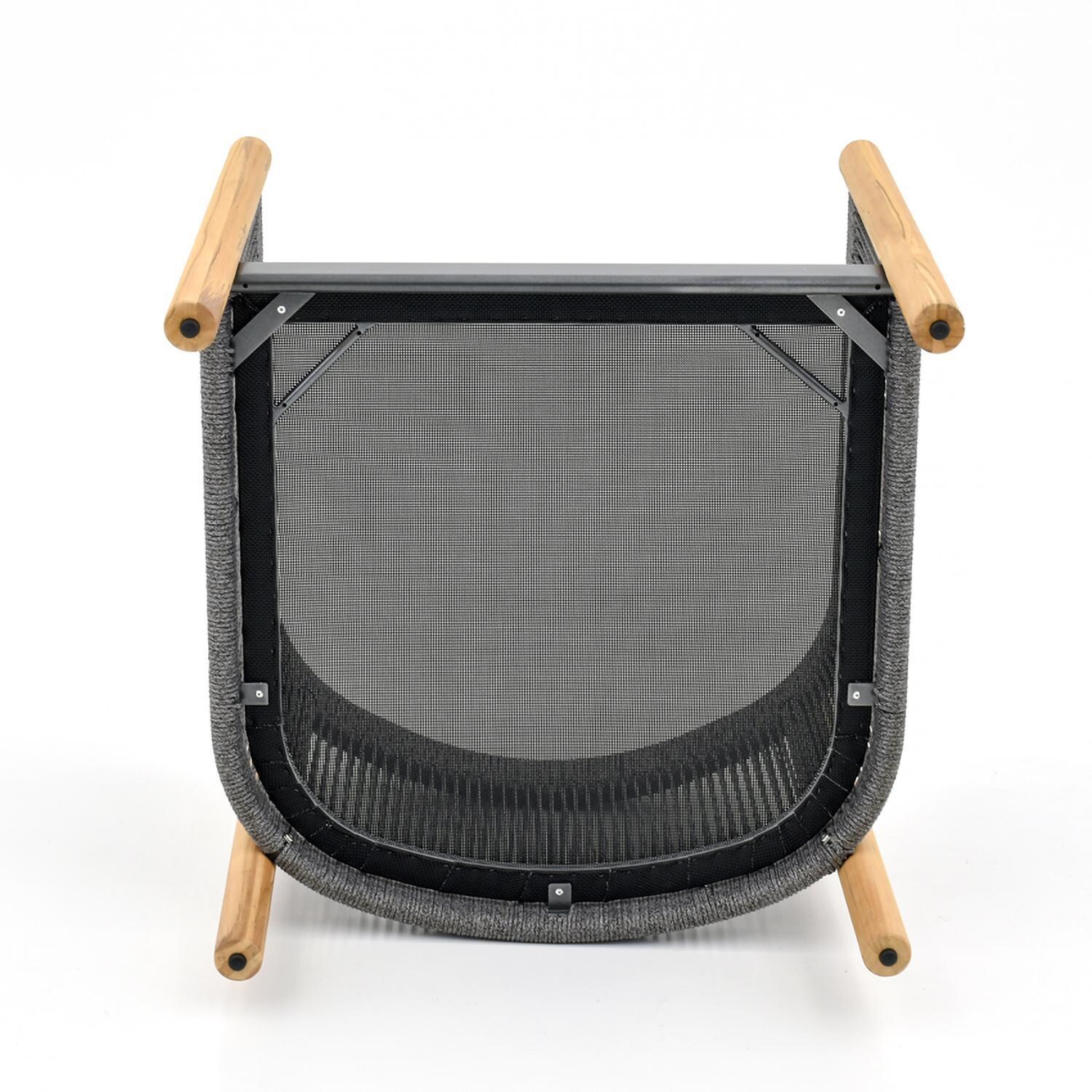 Dekka 5 Pc Seating Set W/ Grey Cushions in Wood By Lakeview Outdoor Designs - Chair Bottom - White Background thumbnail