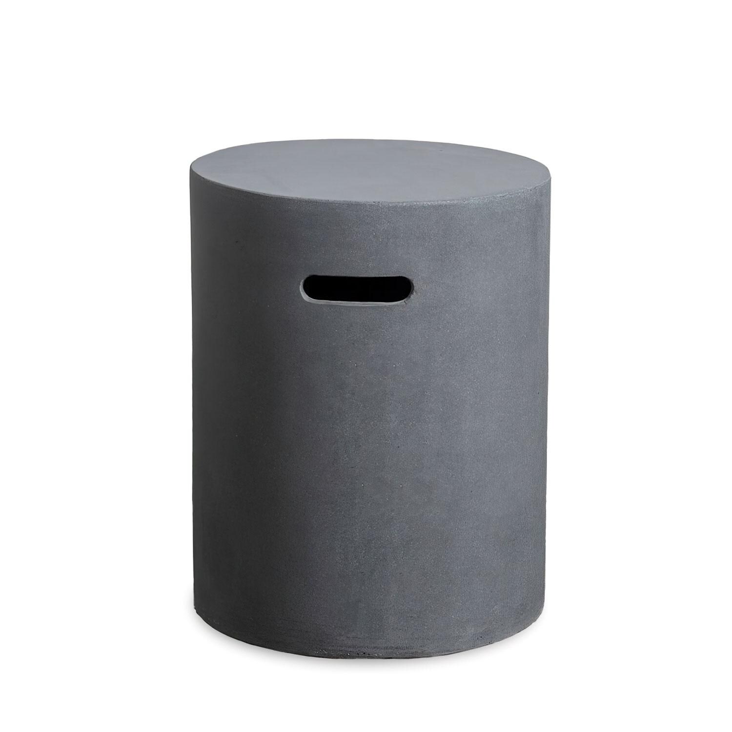 Glenwood 16-in Round Propane Tank Cover in Natural Gray by Lakeview Outdoor Designs - White Background thumbnail