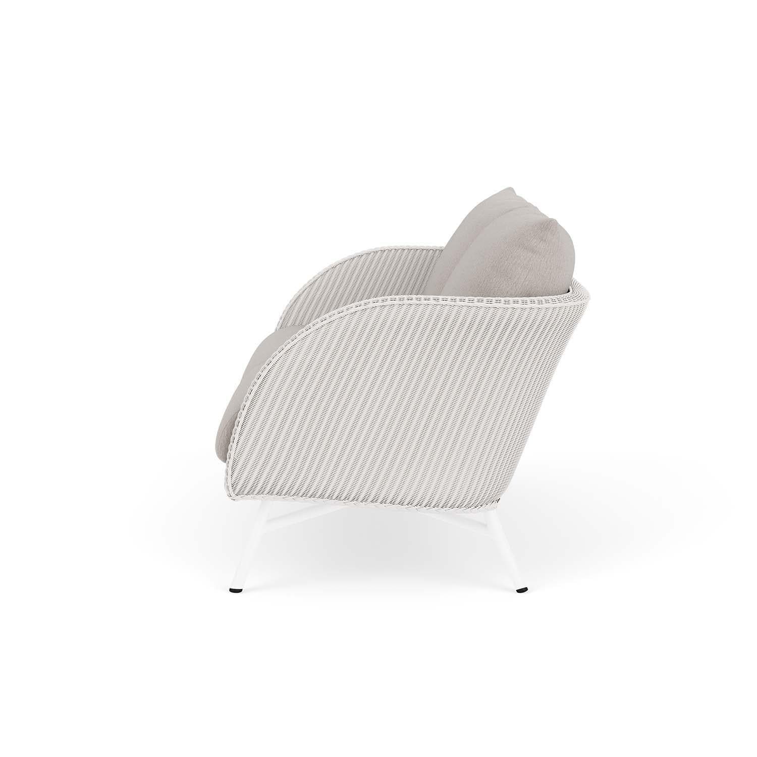 Lloyd Flanders Essence Loveseat W/Remy Cloud Fabric - White Finish - Side thumbnail