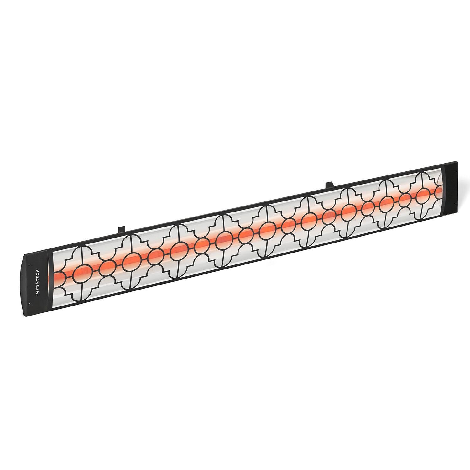 Infratech C2624BL3 Motif Mediterranean 48 Inch 2600W Single Element Electric Patio Heater - 240V - Black - Display - White Background thumbnail