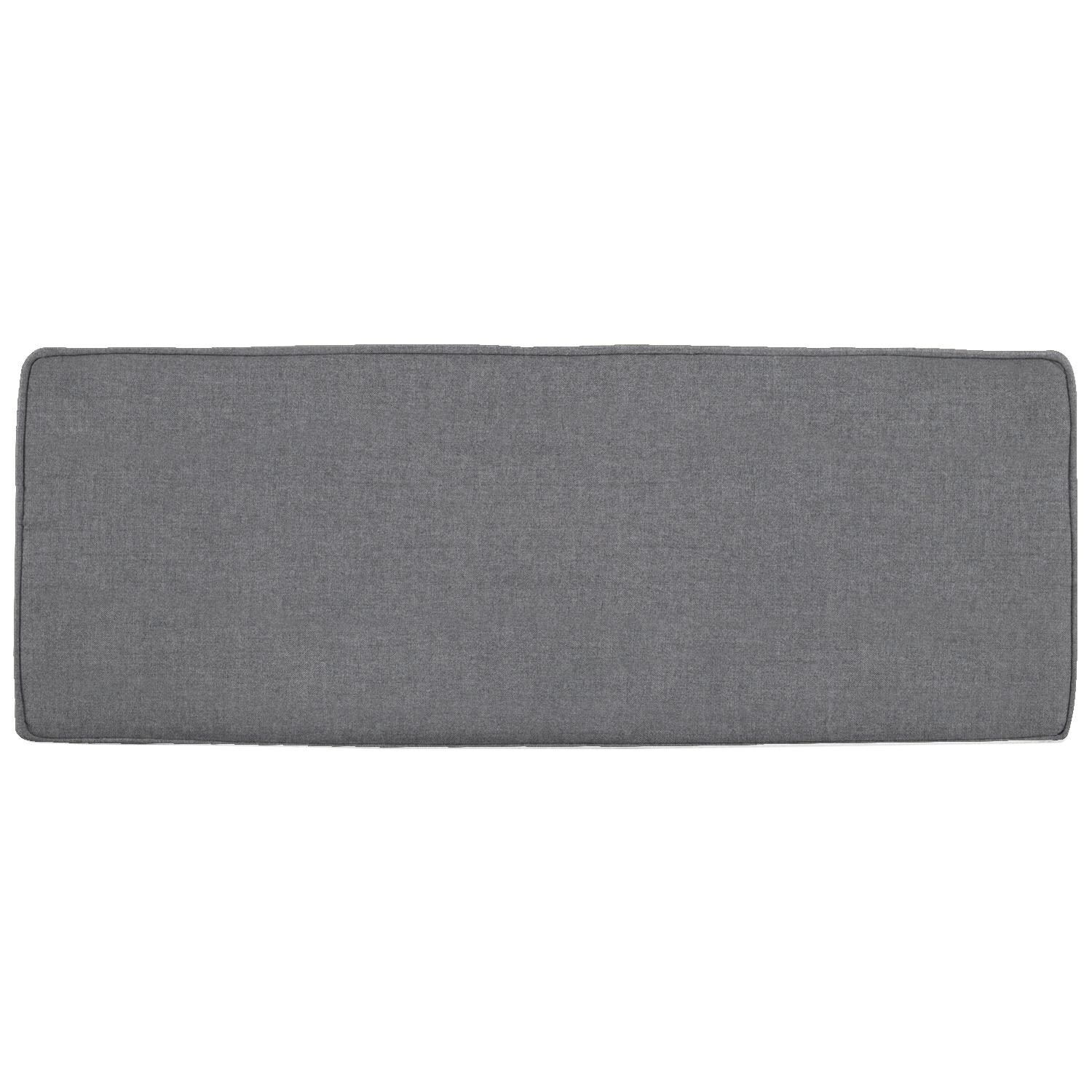 Sunbrella Cast Slate Medium Outdoor Replacement Bench Cushion W/ Piping By UltimatePatio.com thumbnail