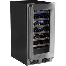 Marvel Professional 24 Bottle Right Hinge Single Zone Wine Cellar - Stainless Steel - MP15WSG4RS image