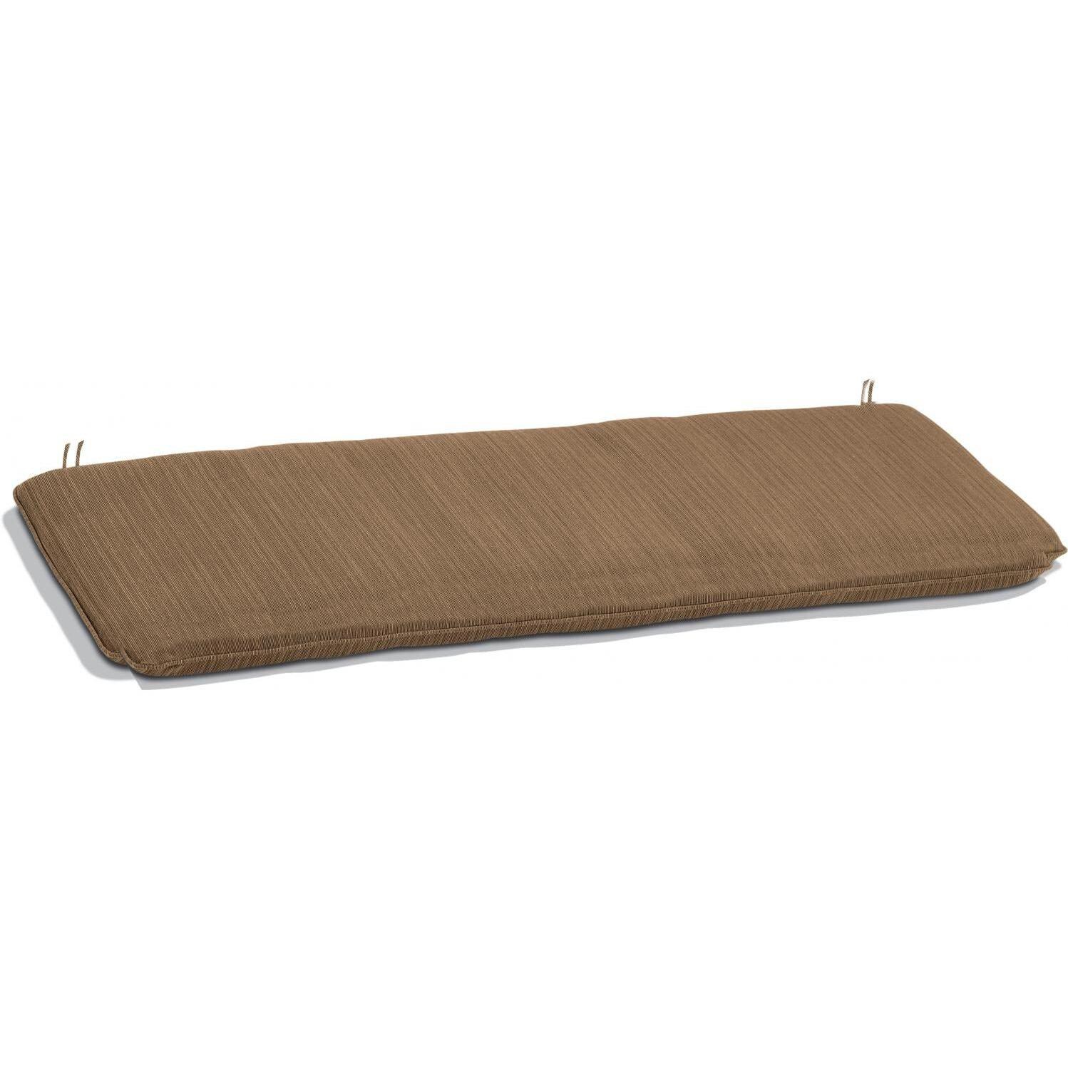 Sunbrella Dupione Walnut 72Inch Bench Cushion W/ Knife Edge By Oxford