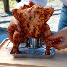 Steven Raichlen 9 X 5-Inch Stainless Beer Can Chicken Roaster image
