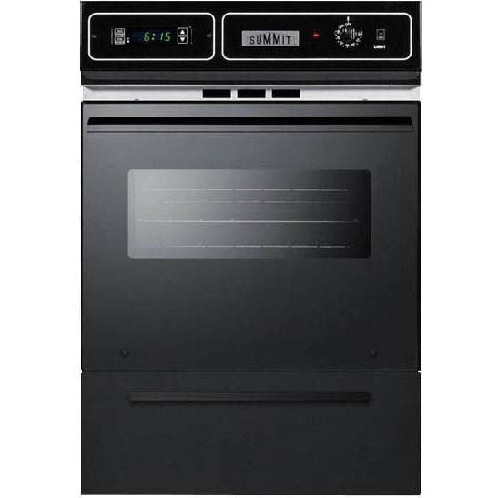 Summit 24-Inch Built-In Electric Single Wall Oven - Black - TEM721DK